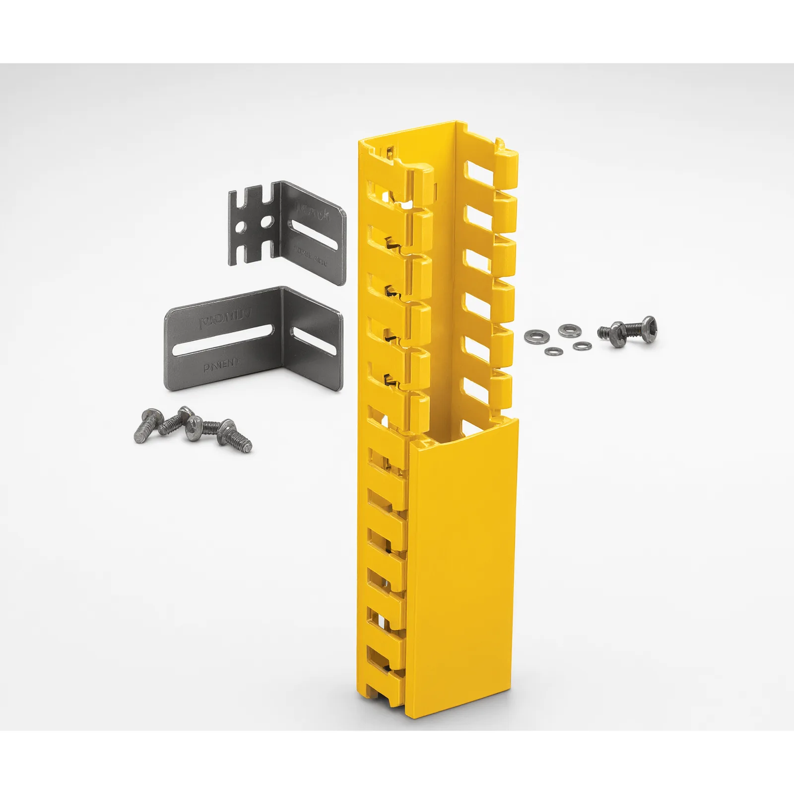 Kit de Administrador de Cables Vertical FiberRunner 2X2, Incluye Soportes de Montaje y Accesorios, Color Amarillo
