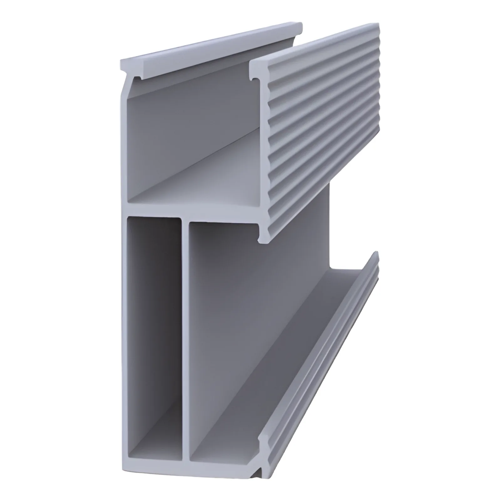 Riel 5 para montaje de módulos fotovoltaicos de aluminio anodizado de 4400mm.