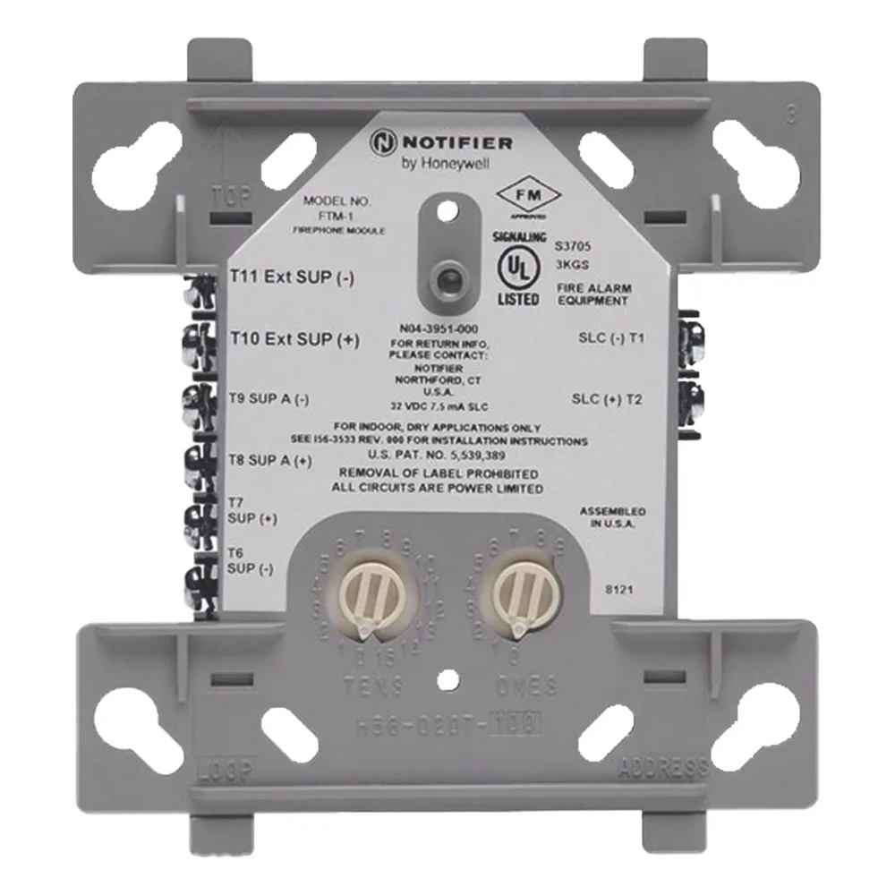 Módulo de control direccionable para teléfono de bomberos con tecnología FlashScan para paneles NOTIFIER