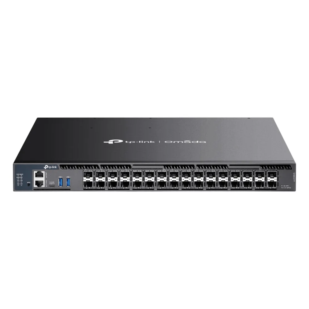 Switch Gestionado L3+ / 26 Puertos 10G SFP+ + 6 Puertos 10G/5G SFP28 / 820 Gbps Capacidad Conmutación / 410 Gbps Ancho Banda / Apilamiento 4 Unidades / Redundancia PSU / Montaje Rack